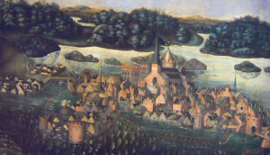 "Vädersolstavlan" målades 1535 på uppdrag av Olaus Petri av Urban målare. Då såg staden ut som den gjort under den sena medeltiden.